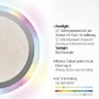 Kruhová - LD 15411-21 CYBA LED stropní svítidlo ploché 45x45cm, kruhové, bílé, stmívatelné, hra barev, CCT LED panel RGB+2700-5000K - LEUCHTEN DIREKT / JUST LIGHT - foto 3