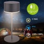 Stolní lampy dekorační - BRILO 7629015 Kira stolní lampička - 3W, 200lm, bezdrátová, LED, dotykový vypínač, stmívatelné, antracit - BRILO - foto 3