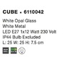 Hranatá - NV 6110042 Stropní svítidlo CUBE IP44 bílé opálové sklo E27 1x12W - NOVA LUCE - foto 3