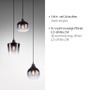 Vícečetná - LD 15424-18 ZEA LED závěsné svítidlo černé 3 ramenné kouřové sklo moderní do interiéru - LEUCHTEN DIREKT / JUST LIGHT - foto 3