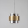 Válec - NV 9236362 Závěsné svítidlo SIANNA kouřové sklo mosazný zlatý kov E27 1x12W 230V IP20 bez žárovky - NOVA LUCE - foto 3