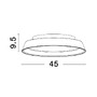 Kruhová - NV 9081270 Stropní svítidlo VELA černá zvenku kávová hnědá uvnitř hliník a akryl LED 30W 230V 3000K IP20 stmívatelné - NOVA LUCE - foto 3