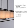 Podélná - LD 15305-18 RAVEN LED závěsné svítidlo látkové stínidlo 4 ramenné černá jednoduchý design - LEUCHTEN DIREKT / JUST LIGHT - foto 3