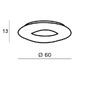 Dekorativní - AZZ AZ2669 LED Stropní přisazené svítidlo Azzardo Donut Top 60 CCT AZ2669 76W 6460lm 2700-6000K IP20 60cm stmívatelné s dálkovým ovládáním - AZZARDO - foto 3