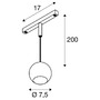 Lištové Magnetic SLV - LA 1010462 LIGHT EYE® 2.0 48V závěsné svítidlo, DALI, délka závěsu 200 cm, 3000K, 30°, černá - BIG WHITE (SLV) - foto 3