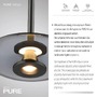 Vícečetná - PN 2083-15 Závěsné svítidlo PURE Vitrum 3 ramenné Comfort Lift 2700K platina / kouřová - PAUL NEUHAUS - foto 3