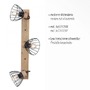 Bodová - LD 11418-18 LAMI LED stropní svítidlo 3 ramenné, dřevo, černé kovové stínítko, otočné - LEUCHTEN DIREKT / JUST LIGHT - foto 3