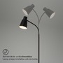 Stojací lampy - BRILO 1474015 Stojací svítidlo, 128 cm, 1x E27, max. 10W, černá - BRILO - foto 3
