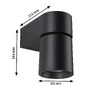 Nástěnná - P 94821 LED venkovní nástěnné svítidlo Kimu neláká hmyz IP44 80mm 2200K 7,8W 230V 70° antracit hliník - PAULMANN - foto 3