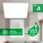 Hranatá - BRILO 7549016 Tava A LED stropní svítidlo, energetická třída A, přímé a nepřímé osvětlení, 50.000h životnost, 42x42 cm, bílé - BRILO - foto 3