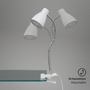 Stolní lampy s klipem - BRI 2615-016P LED svítidlo se svorkou 28,5 cm 2,5W 250lm bílé - BRILONER - foto 3