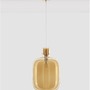 Koule - NV 9236640 Závěsné svítidlo CINZIA šampaň sklo bílý kabel mosazný zlatý kov E27 1x12W 230V IP20 bez žárovky - NOVA LUCE - foto 3