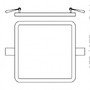 Hranatá - RED R12782 HUE SQ 17 zápustná chrom 230V LED 18W 3000K - RED - DESIGN RENDL - foto 3