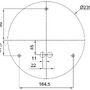 Kruhová - OS RAN61941 RANA stropní/nástěnné skleněné svítidlo černá / bílá IP44 4000 K 10W LED - OSMONT - foto 3