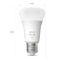 SmartHome Paul Neuhaus - PH 8719514289130 Hue Bluetooth LED White set 3ks žárovek Philips + Hue Bridge můstek + dálkový ovladač Hue Switch 8719514289130 E27 A60 9,5W 1055lm 2700K stmívatelné - PHILIPS (929002469204) - foto 3
