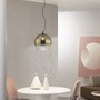 Dekorativní - FAN I-MARTE-S40 ORO Závěsné svítidlo Marte (zlaté sklo) 1 x E27, 40 x 160.2 cm - FANEUROPE - foto 3