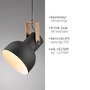 Dekorativní - LD 15747-18 CUP 2.0 závěsné svítidlo průměr 30cm 1 ramenné dřevo z akácie nastavitelná výška - JUST LIGHT - foto 3