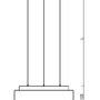 Kruhová - OS ERI71339 ERIS LE2 závěsné skleněné svítidlo černá / bílá IP40 3000/4000 K 13W LED - OSMONT - foto 3