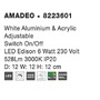 Bodová - NV 8223601 Bodové svítidlo AMADEO bílý hliník a akryl nastavitelné vypínač na těle LED Edison 6W 230V 3000K IP20 - NOVA LUCE - foto 3
