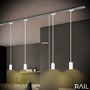 Lištové Briloner 230V - BRILO 8006016 LED závěsné svítidlo GU10 lištový systém 230V – vysokonapěťový, moderní 145 cm, bílé - BRILO - foto 3