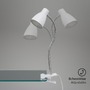 Stolní lampy s klipem - BRI 2615-016P LED svítidlo se svorkou 28,5 cm 2,5W 250lm bílé - BRILONER - foto 3