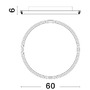 Kruhová - NV 9212915 Stropní svítidlo WILLOW černá ocel a akryl D60x6cm LED 60W - NOVA LUCE - foto 3