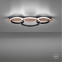 Kruhová - LD 15616-78 TROOPER LED stropní svítidlo, dřevodekor, 3 kruhy, černá, moderní 3000K - LEUCHTEN DIREKT / JUST LIGHT - foto 3