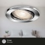 Kruhová - BRI 7220-038 3ks sada LED vestavné svítidlo, pr. 8,6 cm, 5 W, chrom - BRILONER - foto 3