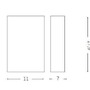 Sádrová - ILUX 214689 Nástěnné svítidlo Ideal Lux Flash Gesso AP1 high 214689 1x40W hranaté 18cm - IDEALLUX - foto 3