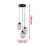 Vícečetná - BRI 4870-035 Závěsné svítidlo, pr. 30 cm, max. 60 W, černá - BRILONER - foto 3