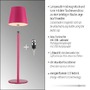 Stolní lampy dekorační - LD 19251-87 Nabíjecí svítidlo na láhev, s přídavnou nohou, růžová, 3000K - JUST LIGHT - foto 3