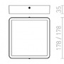 Technická - RED R12813 HUE SQ 17 stropní matný nikl 230V LED 18W 3000K - RED - DESIGN RENDL - foto 3