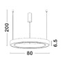 Kruhová - NV 9558604 Závěsné svítidlo ELOWEN LED hliník a akryl černá Epistar SMD2835 50W 3000K stmívatelné D80 H200 120st. IP20 - NOVA LUCE - foto 3