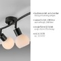 Bodová - LD 12152-18 LOKI LED stropní svítidlo černé 3 ramenné otočné spoty opálové sklo 3000K - JUST LIGHT - foto 3
