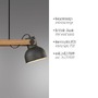 Dekorativní - LD 15742-18 CUP 2.0 závěsné svítidlo 2 ramenné dřevo z akácie nastavitelná výška industriální - JUST LIGHT - foto 3