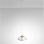Dekorativní - NV 9006045 Závěsné svítidlo KING mosazný zlatý kov foukané čiré sklo G9 1x5W 230V IP20 bez žárovky - NOVA LUCE - foto 3