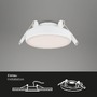 Kruhová - BRI 7061-436 3ks sada LED vestavné svítidlo, pr. 7,5 cm, 3 W, 350 lm, bílé - BRILONER - foto 3