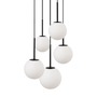 Vícečetná - M MOD321PL-05B Závěsné svítidlo Basic form E14 5x40W černý kov opálové sklo - MAYTONI - foto 3