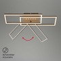 Hranatá - BRILO 3774017 LED stropní svítidlo, 56 cm, paměť, 30W, 2850lm, hnědo-zlatá - BRILO - foto 3