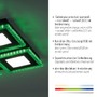 Hranatá - LD 14511-18 ACRI LED stropní svítidlo černé RGB barevné scény CCT stmívatelné RGB+2700-5000K - LEUCHTEN DIREKT / JUST LIGHT - foto 3
