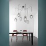 Dekorativní - FAN I-KIKO-S6 Závěsné svítidlo Kiko, černá/zlatá, 6 x E27, 65 x 250 cm - FANEUROPE - foto 3