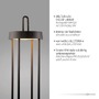 Dekorační - LD 19301-18 ANSELM LED stolní lampa na baterie černá 50cm dotykový stmívač IP44 zahradní svítidlo 2700K - JUST LIGHT - foto 3