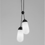 Vícečetná - NV 9092825 Závěsné svítidlo BLAKY matný černý kov a opálové sklo E14 2x5W bez žárovky - NOVA LUCE - foto 3
