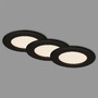 Kruhová - BRI 7053-035 3ks sada LED vestavné svítidlo, pr. 11,5 cm, 6 W, 650 lm, černá - BRILONER - foto 3