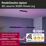 Podélná - P 78024 LED závěsné svítidlo Smart Home Zigbee 3.0 Aptare RGBW+ stmívatelné / 2x16W černá kartáčovaná - PAULMANN - foto 3