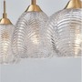 Podélná - NV 9191543 Závěsné svítidlo VARIO čiré sklo a saténový zlatý kov E27 3x12W 230V IP20 bez žárovky - NOVA LUCE - foto 3