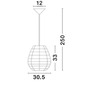 Koule - NV 9587131 Závěsné svítidlo GRIFFIN závěsné svítidlo, železo a papír, přírodní barva 1x12W E27 - NOVA LUCE - foto 3