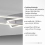 Hranatá - LD 14691-55 IVEN LED stropní svítidlo podlouhlé, stříbrná barva, ploché, 3 krokové stmívání 3000K - LEUCHTEN DIREKT / JUST LIGHT - foto 3