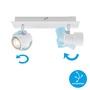 Bodová - BRI 2861-026 Bodové svítidlo 29 cm 2xGU10 10W 920lm bílé - BRILONER - foto 3