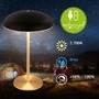Stolní lampy dekorační - BRILO 7573015 Caxa stolní lampa - 2,8W, 300lm, bezdrátová, IP44, LED, stmívatelná, dotykový vypínač, černá/mosaz - BRILO - foto 3